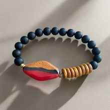 Load image into Gallery viewer, Abstract Desert Kazuri Beaded Bracelet