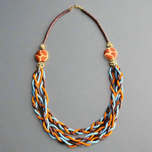 Load image into Gallery viewer, Braided Sunset Infinity Necklace