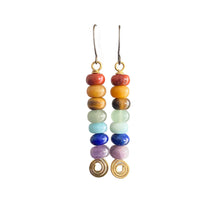 Load image into Gallery viewer, Spiral Chakra Gemstone Earrings