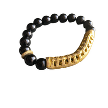 Load image into Gallery viewer, Black is Gold Bracelet