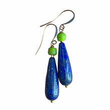 Load image into Gallery viewer, Lapis Teardrop Earrings