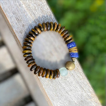 Load image into Gallery viewer, Blue African Diaspora Beaded Bracelet