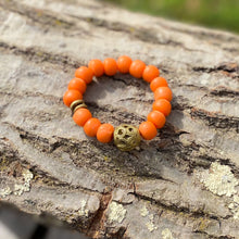 Load image into Gallery viewer, Brass Globes: Ghana Glass Statement Bracelets