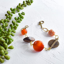 Load image into Gallery viewer, Carnelian African Beaded Charm Bracelet