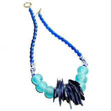 Load image into Gallery viewer, Coco Blue Statement Necklace
