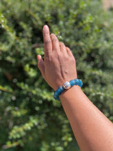 Load image into Gallery viewer, Silver Globes: Ghana Glass Statement Bracelets