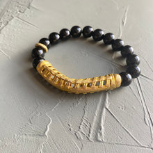 Load image into Gallery viewer, Black is Gold Bracelet
