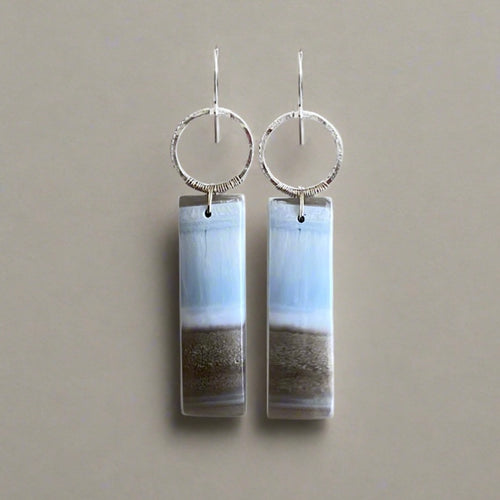 Silver + Stone Earrings:  Owyhee Blue Opal