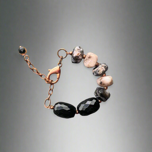 Blossom & Onyx Agate Clasp Bracelet