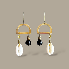 Load image into Gallery viewer, Counterbalance Cowrie Earrings