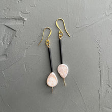 Load image into Gallery viewer, Pearl &amp; Glass Stick Earrings