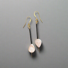 Load image into Gallery viewer, Pearl &amp; Glass Stick Earrings