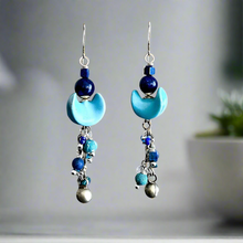 Load image into Gallery viewer, Waterfalls Kazuri Earrings