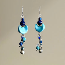 Load image into Gallery viewer, Waterfalls Kazuri Earrings