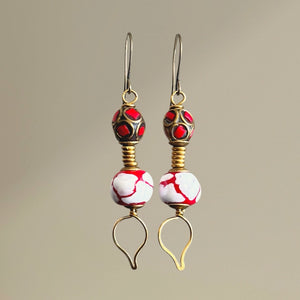 Aflame Kazuri Earrings