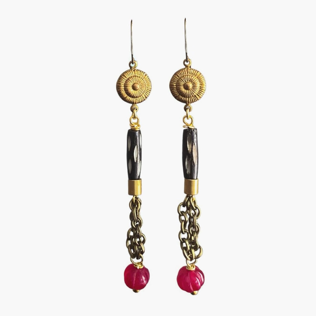 Ruby Candle Earrings