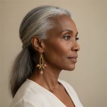 Load image into Gallery viewer, Unakite Crane Earrings
