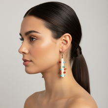 Load image into Gallery viewer, Bantu Knots for the Summer:Carnelian and Turquoise