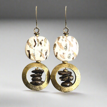 Load image into Gallery viewer, Bronze Age Kazuri Earrings