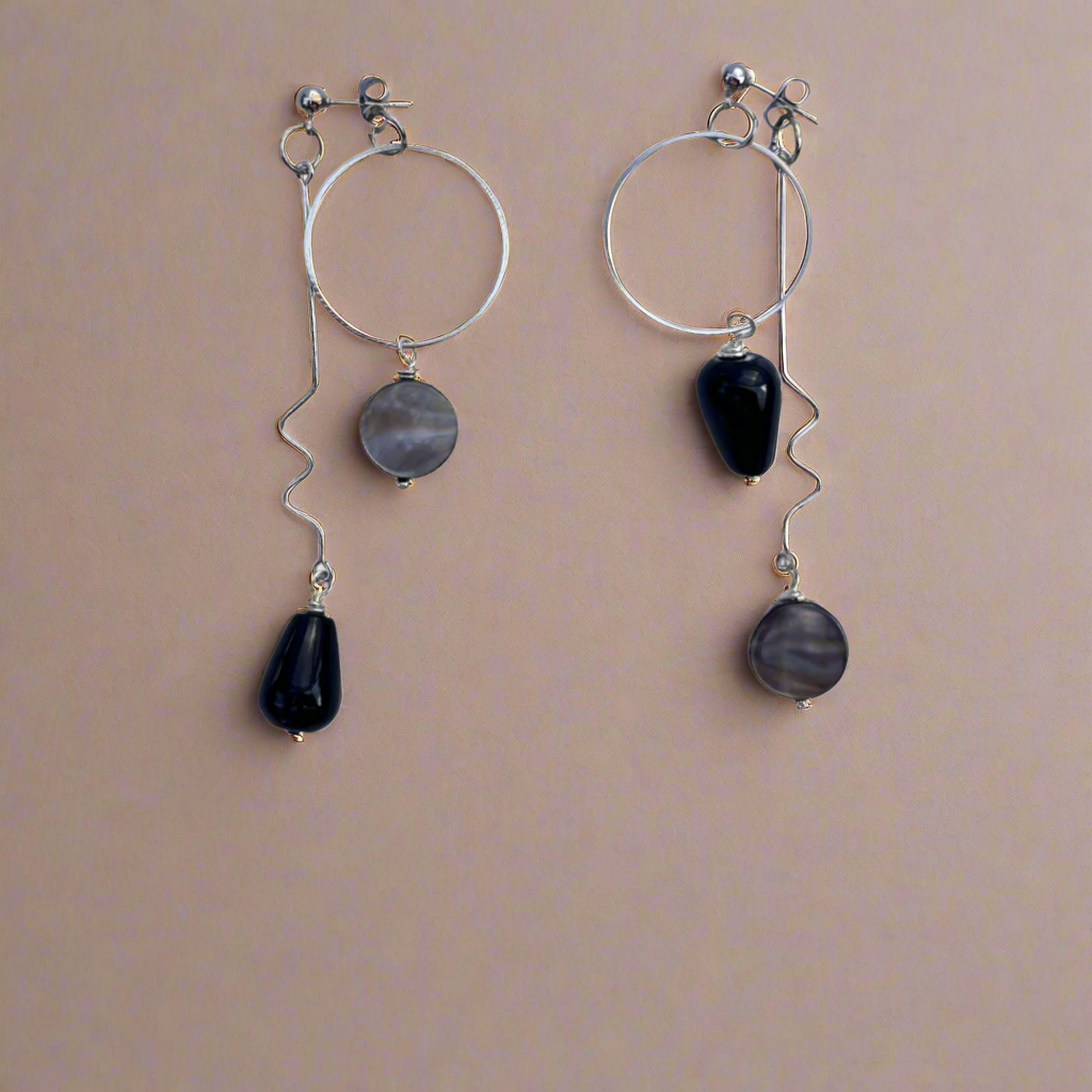 Silver HiLo Earrings