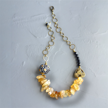 Load image into Gallery viewer, Sun and Soil: Citrine and African Bead Necklace