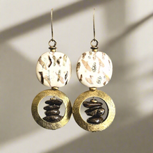 Load image into Gallery viewer, Bronze Age Kazuri Earrings