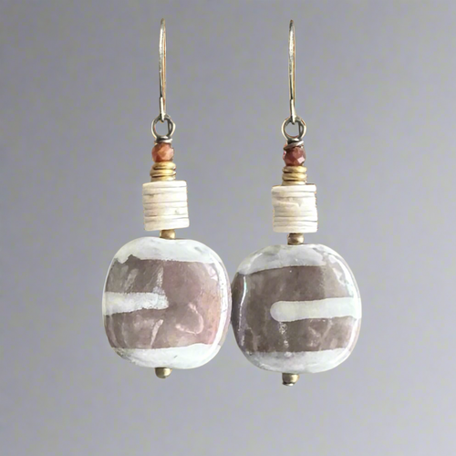 Mink Kazuri Earrings