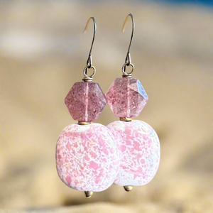 Strawberries & Cream Kazuri Earrings