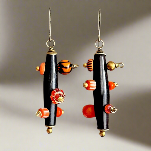 Bantu Knot Earrings (Pumpkin/ Medium)