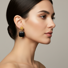Load image into Gallery viewer, Dark Dandelion Earrings