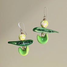 Load image into Gallery viewer, Topsy Turvy Kazuri Earrings