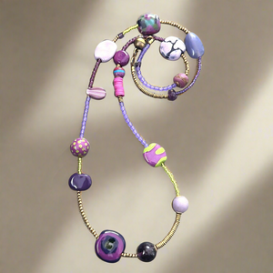 Lavender Sweets Kazuri Necklace