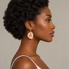 Load image into Gallery viewer, Brass + Stone Earrings: Agate Slices