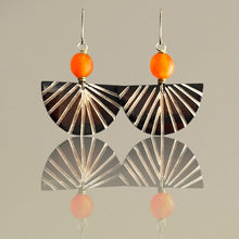 Load image into Gallery viewer, Grooved Moon Earrings