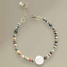 Load image into Gallery viewer, Ocean Nautilus Jasper Statement Necklace