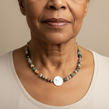 Load image into Gallery viewer, Ocean Nautilus Jasper Statement Necklace