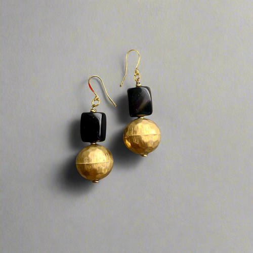 Brass & Tagua Earrings