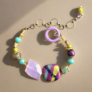 Lavender Song Kazuri Bracelet