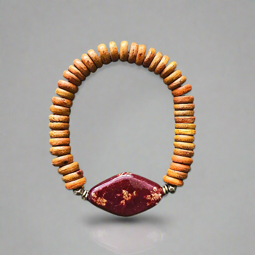 Honey Kazuri Bracelet