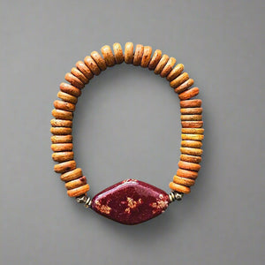 Honey Kazuri Bracelet