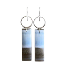 Load image into Gallery viewer, Silver + Stone Earrings:  Owyhee Blue Opal