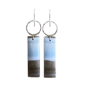 Silver + Stone Earrings:  Owyhee Blue Opal