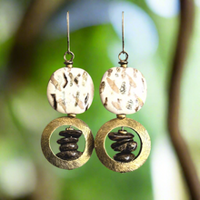 Load image into Gallery viewer, Bronze Age Kazuri Earrings