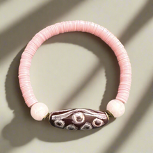 Load image into Gallery viewer, Cocoa Rose Kazuri Bracelet