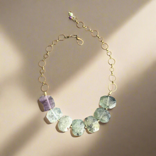 Load image into Gallery viewer, Prehnite and Amethyst Necklace