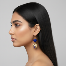 Load image into Gallery viewer, Blue Ball Gown Era Earrings, Limited Edition