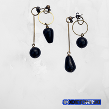 Load image into Gallery viewer, Brass HiLo Earrings