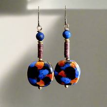 Load image into Gallery viewer, Painter&#39;s Dream Kazuri Earrings