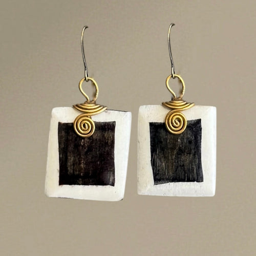 Painted Frame Earrings