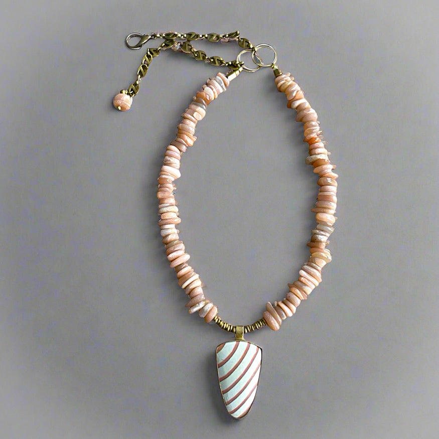 Sunstone Zebra Necklace